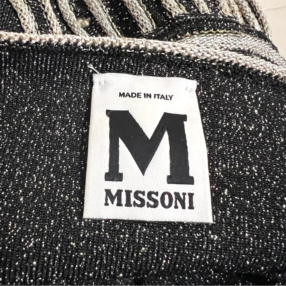 M by Missoni Zig Zag Metallic Midi Skirt Size 8 New - Picture 11 of 17